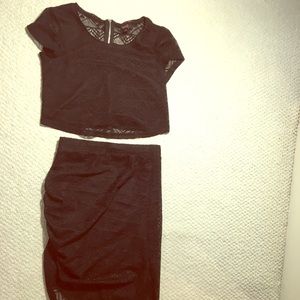 Crop top and matching skirt